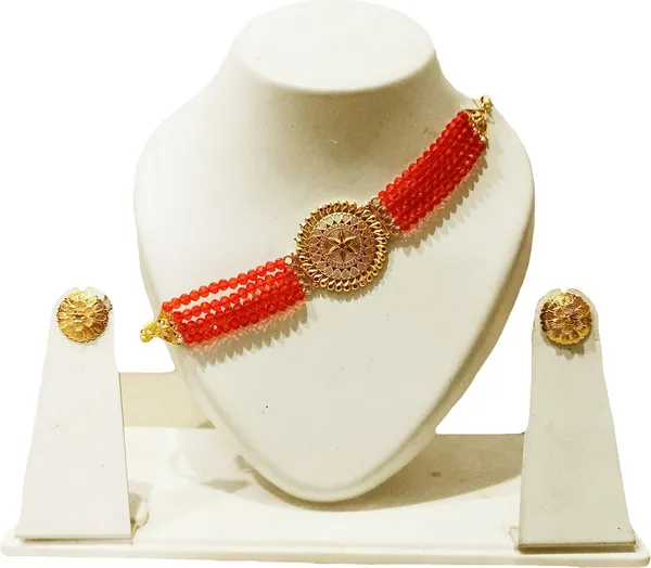 (Pack_Of_2)_Assamese_Traditional_Gold_Plated_Golpata_Necklace_Set_For_Women_&_Girl
